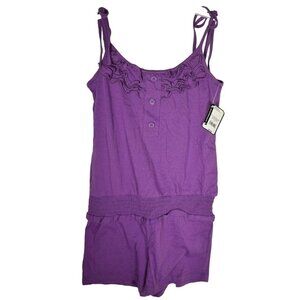 ORageous Girls (S) 8 Solid One Piece Romper in Bright Violet New with tags